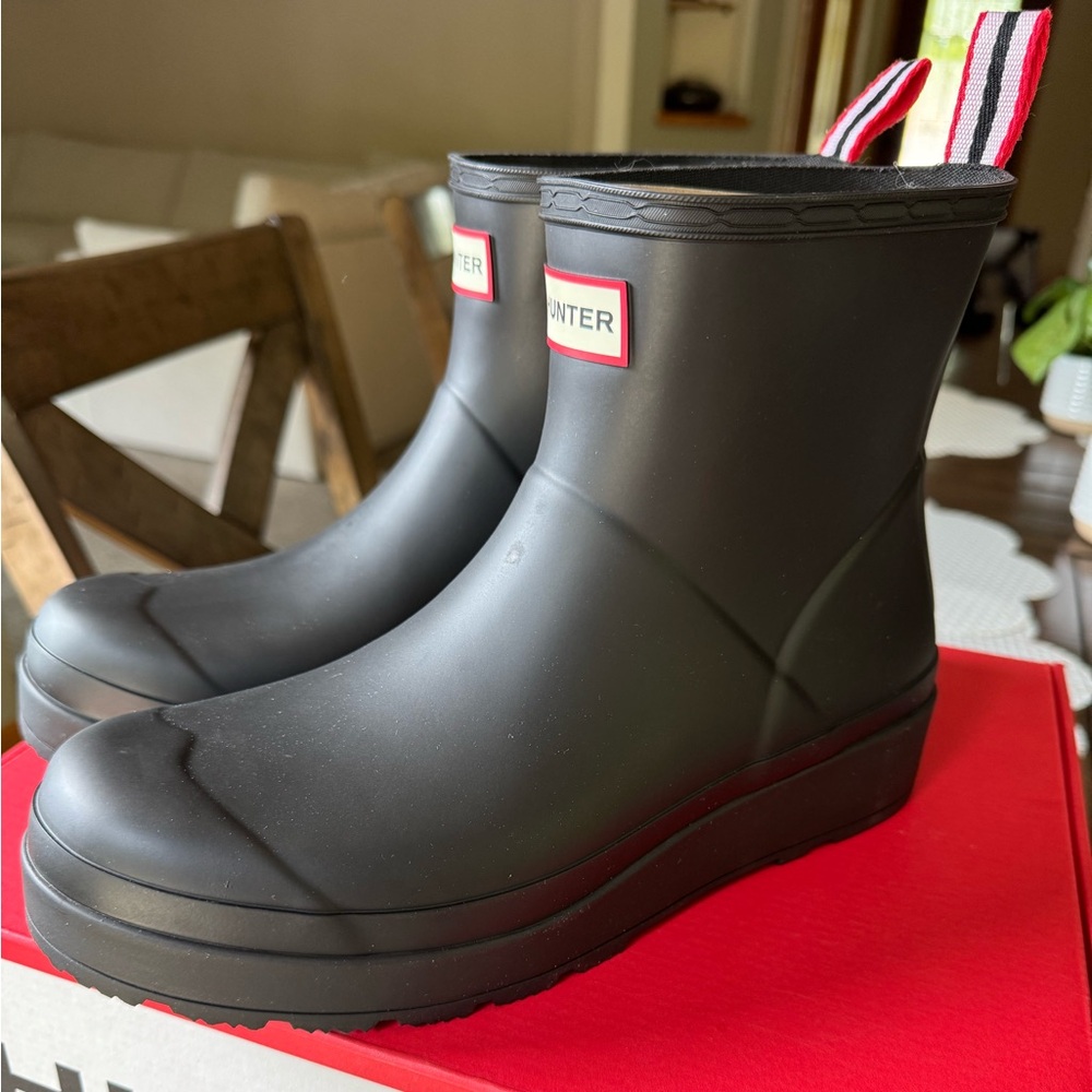 Hunter Matte Black Short Rain Boots